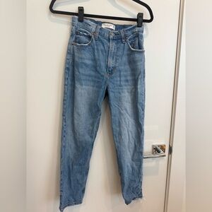 Abercrombie Curvy Petite Ankle Straight Blue Denim Jeans